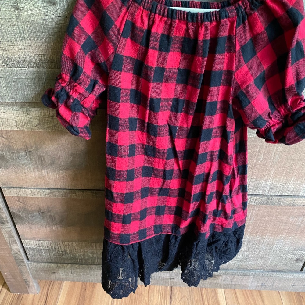 Indigo Soul -  buffalo plaid dress